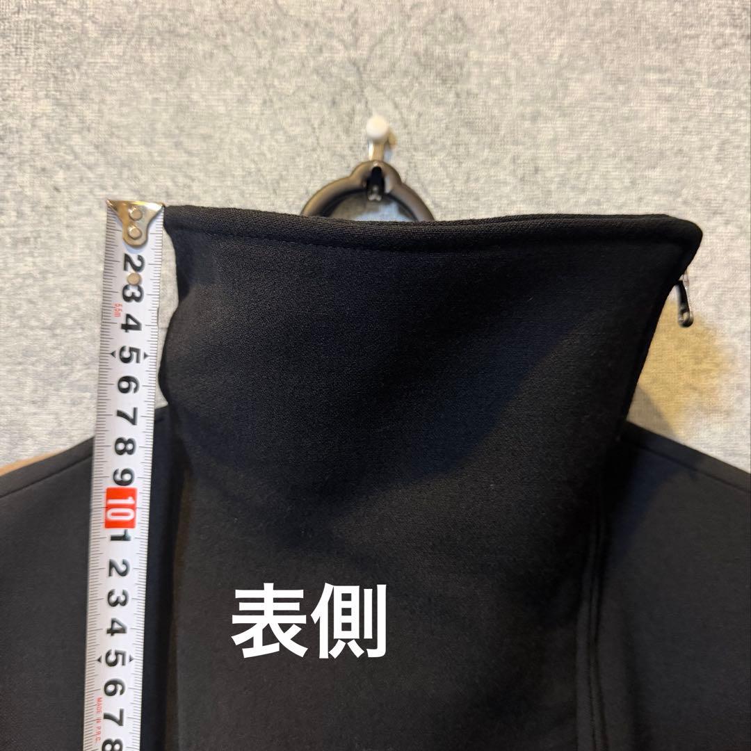 極美品ジョルジオアルマーニ 黒タグ ジップアップコート 2wayネック ブラック