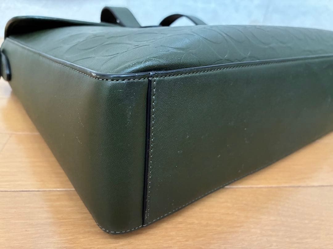 COACH オリーブグリーン ビジネスバッグ