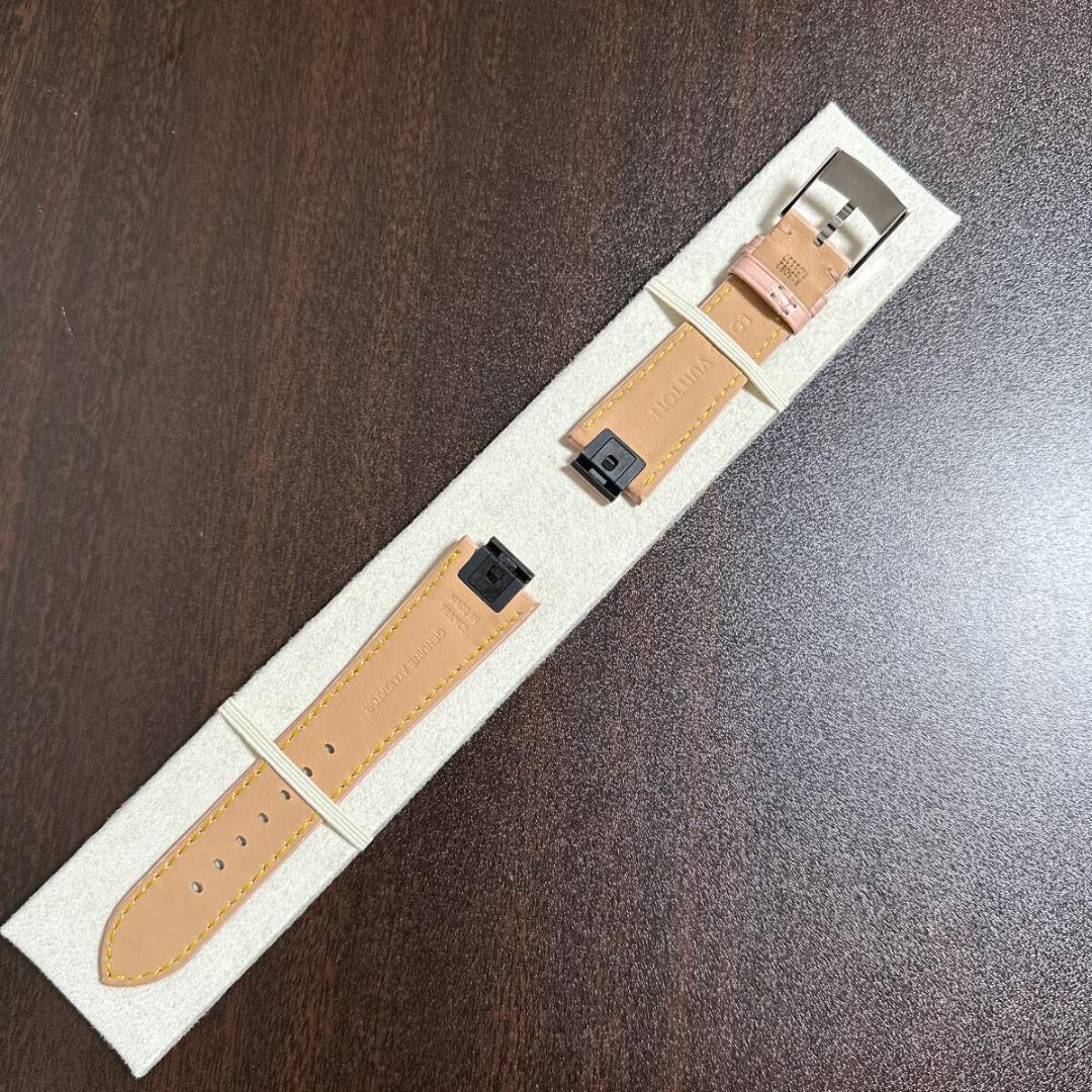 ルイ ヴィトン タンブール用 純正替えベルト アリゲーター ワンタッチ式 ピンク