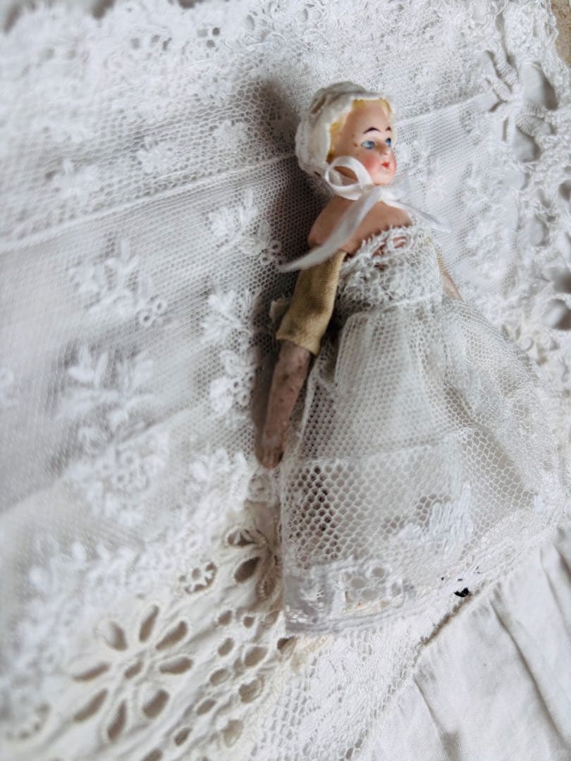 ❤︎10cm 小さチャイナヘッドドール 1900年　アンティーク　ビスクドール
