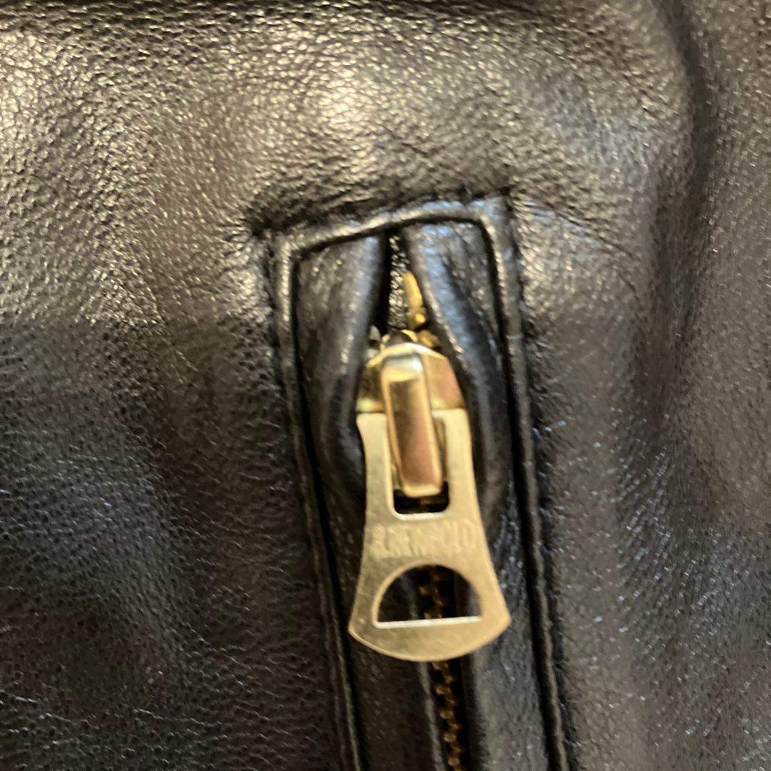 R. NEWBOLD ブラックレザーシングルライダースジャケット M