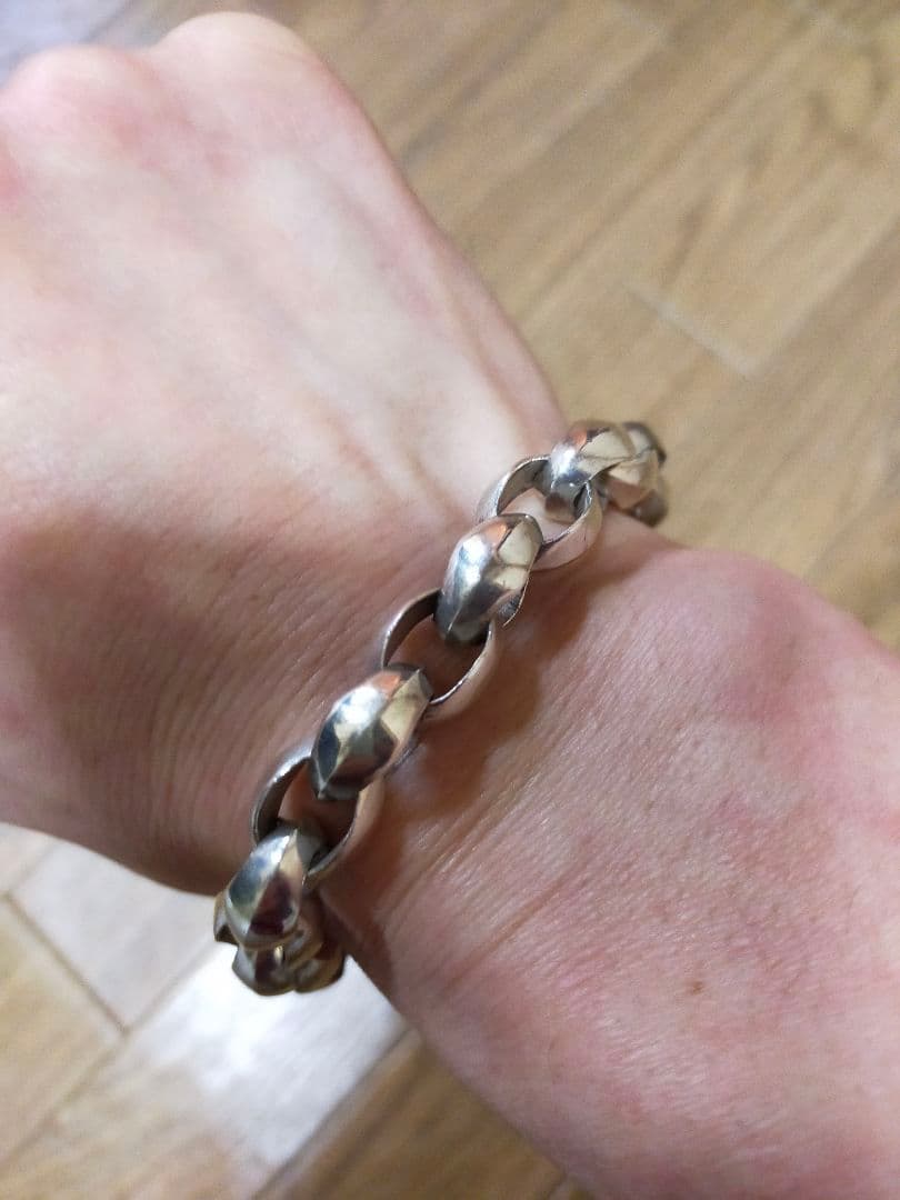 ★カムフォートtype★シルクリンクブレスレットsilver925