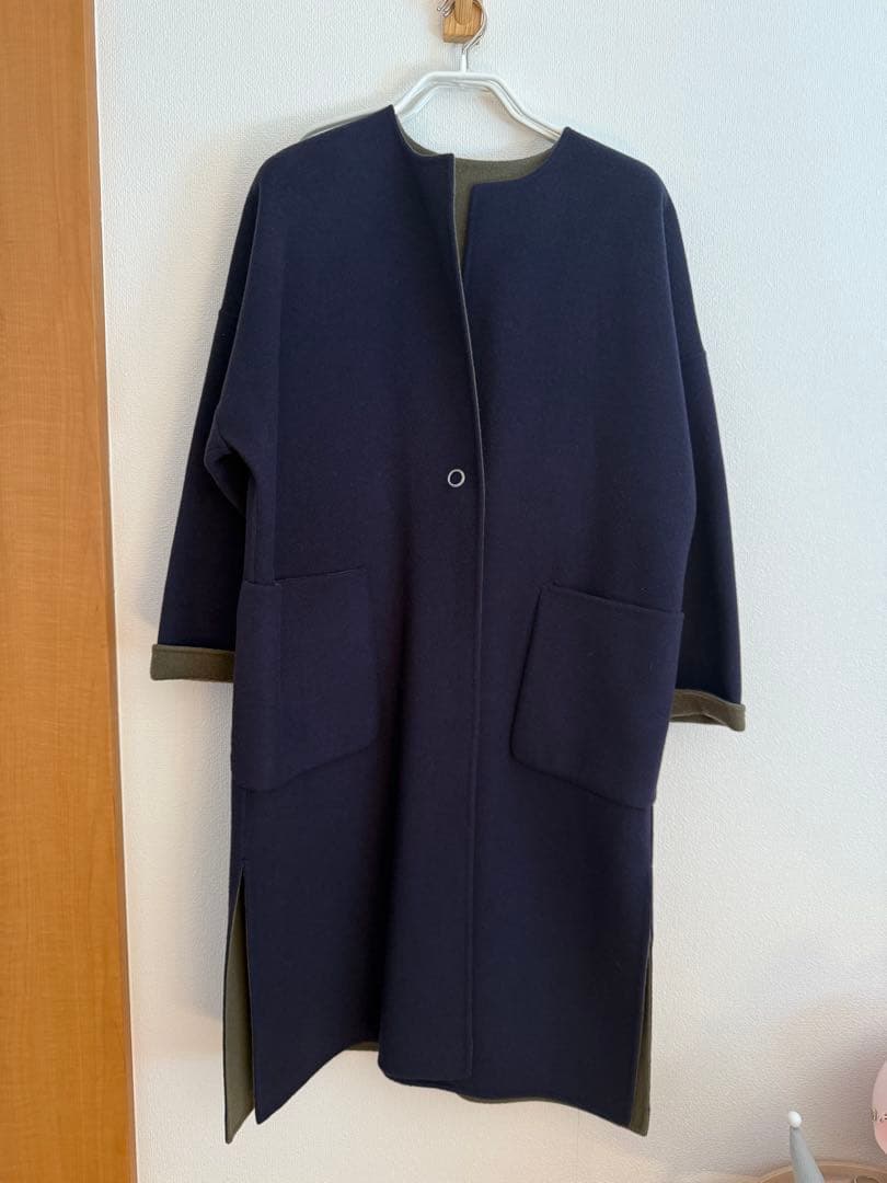 Demi-Luxe BEAMS / クルーネック リバーコート