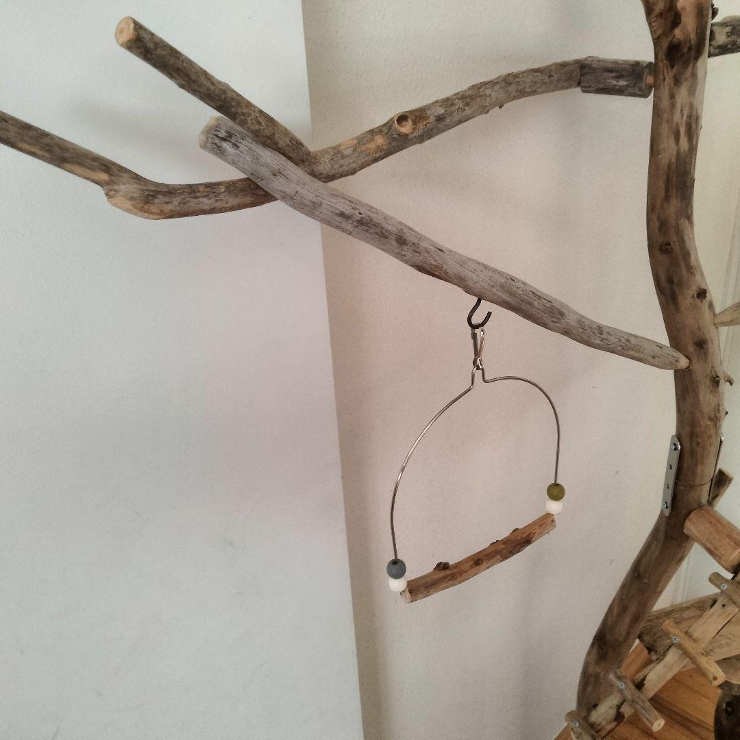 バードアスレチックジム大型 ㊺ 天然木 自然木 流木 インコ おもちゃ