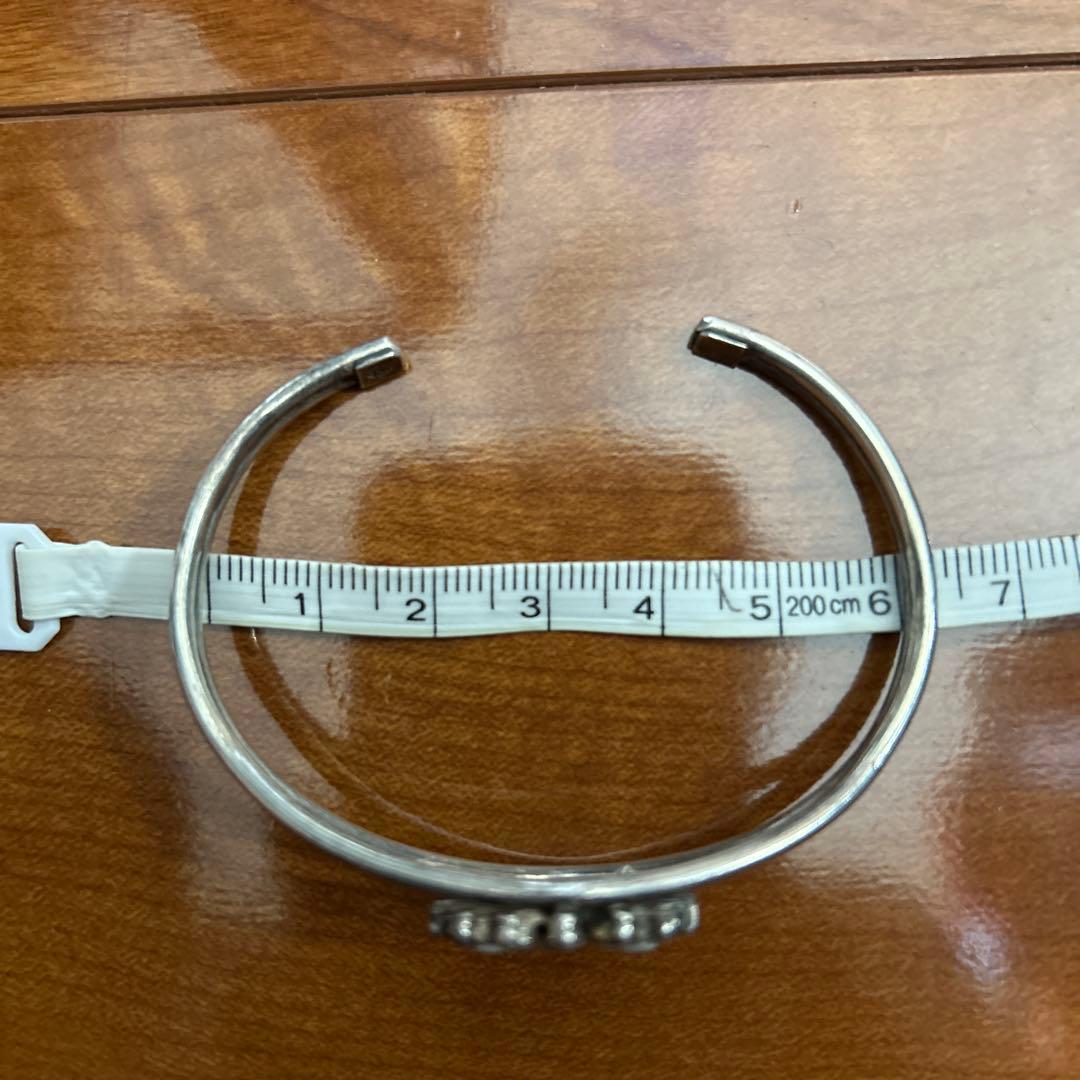 インディアンジュエリー　navajo ホワイトバッファロー　バングル　シルバー