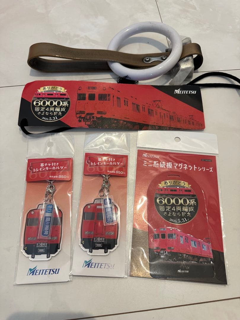 名鉄 ６０００系さよならイベントミニ系統板マグネット 記念品 幕チャキーホルダー