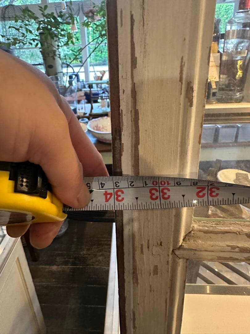 木製アンティーク窓 ガラス入り ホワイト