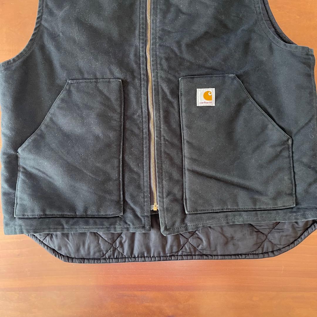 carhartt vtg ダックベスト V01 BLK★Lサイズ★ブラック