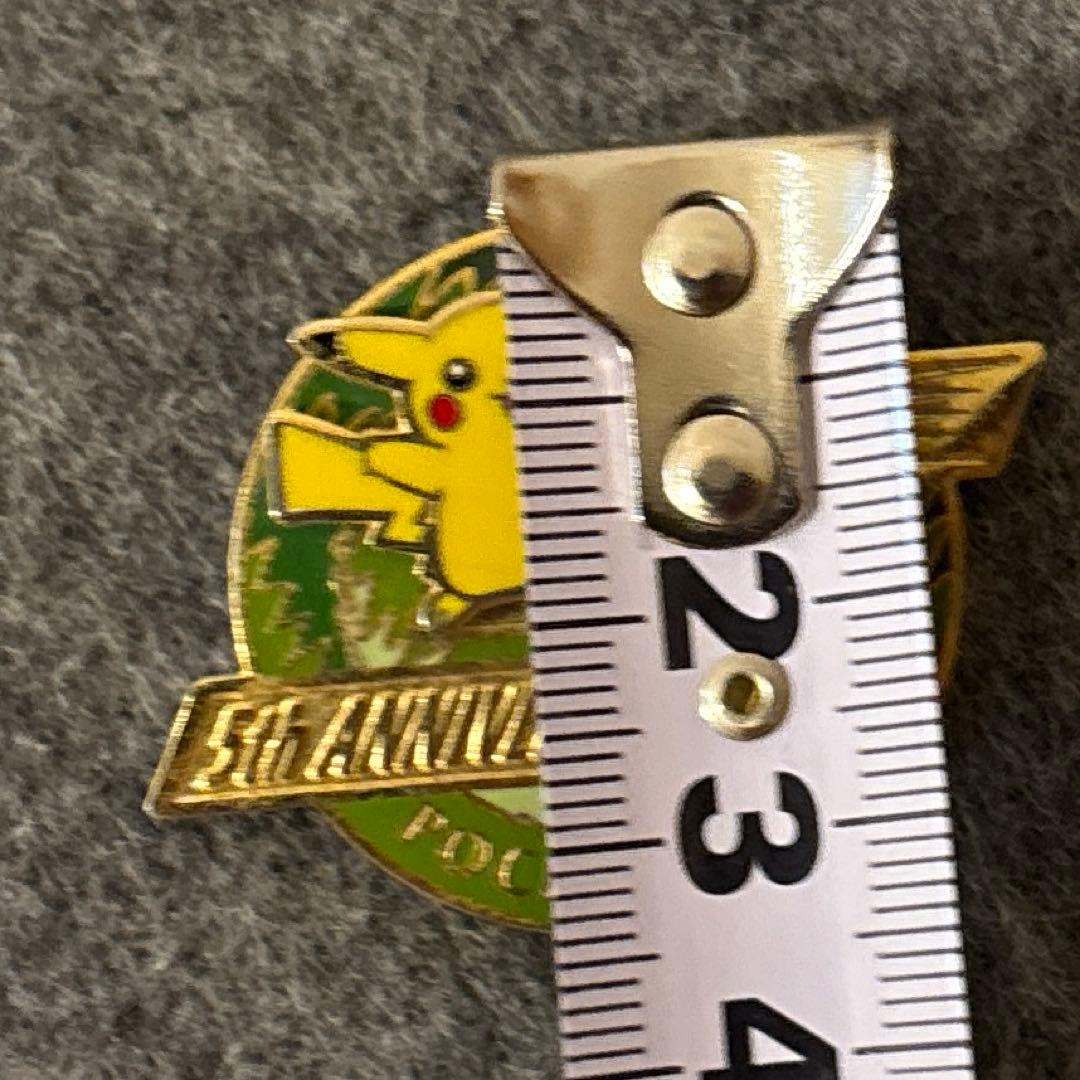 ポケモン ピカチュウ ピンバッジ 5周年記念 Pocket Monsters