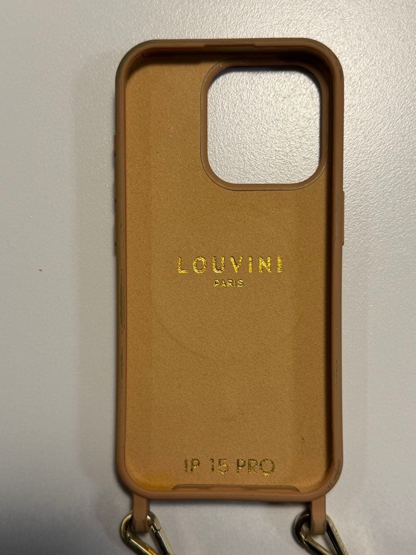 LOUVINI PARISハンドストラップ &iPhone15proケースセット