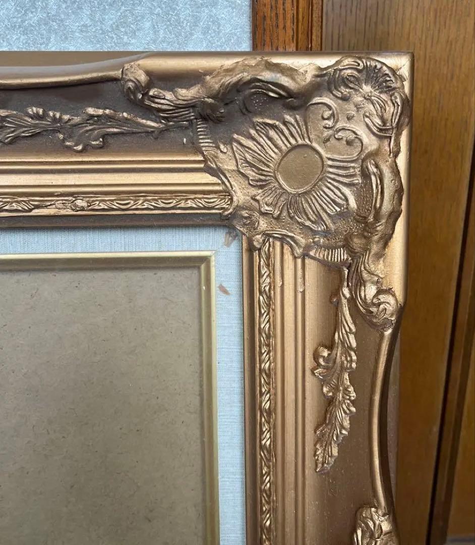 バロックスタイル ゴールド木製額縁 F10