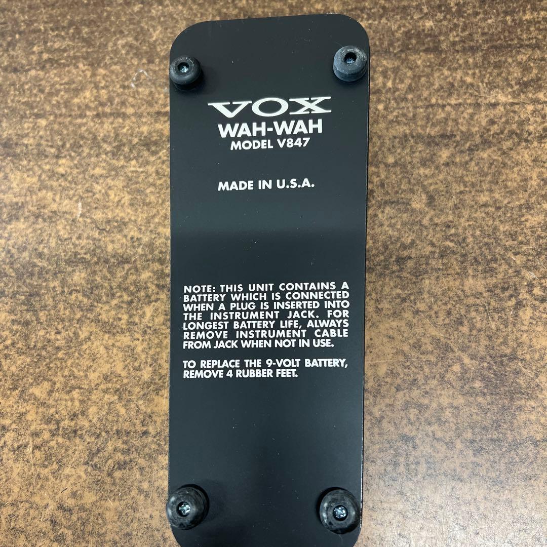B3①【未使用品】 VOX ワウペダル V847 ギターエフェクター