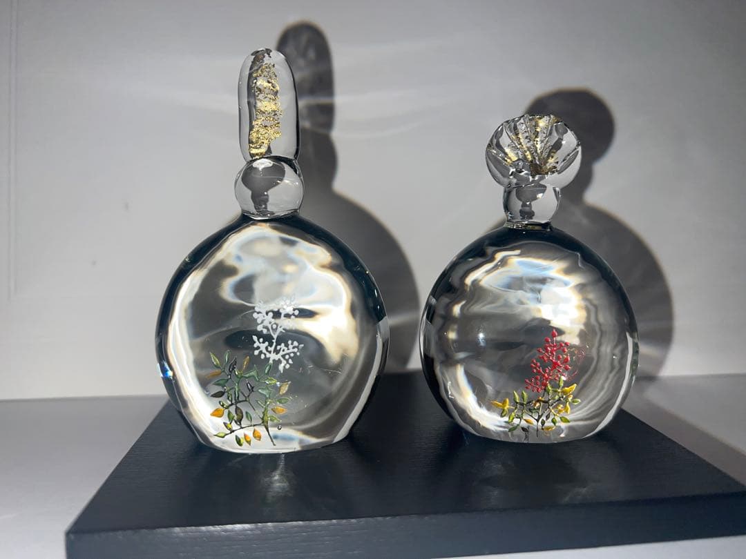 「南天のおひな様」 ガラスのお雛様 雛人形 節句人形 手作り ひな人形 ひな祭り