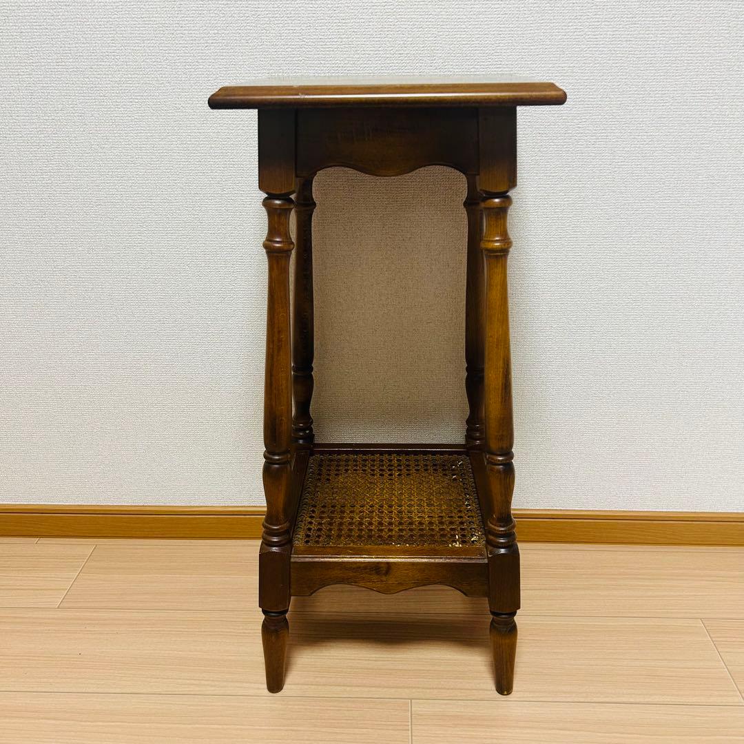 オールドカリモク アンティーク コロニアル 花台 電話台 飾り台 サイドテーブル