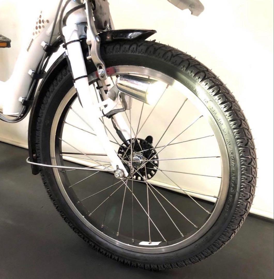 1年保証 送料無料　ブリヂストン　20インチ　子供乗せ　白色　電動アシスト自転車