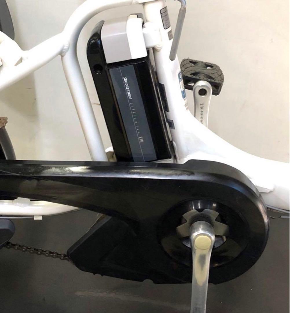 1年保証 送料無料　ブリヂストン　20インチ　子供乗せ　白色　電動アシスト自転車