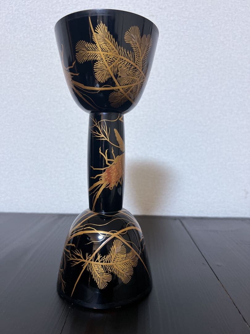 小鼓　胴　海老に松蒔絵