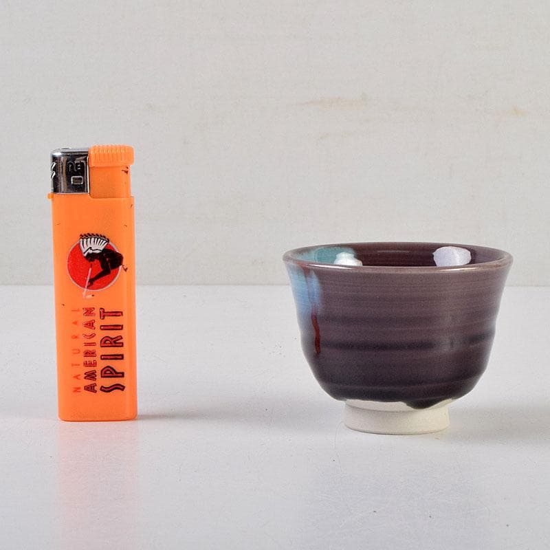 九谷焼　三代徳田八十吉　徳田正彦作　ぐい呑　共箱　V　9096