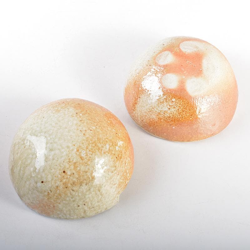 伊賀焼　小島憲二造　丸陶筥　陶箱　共箱　V　R6133C