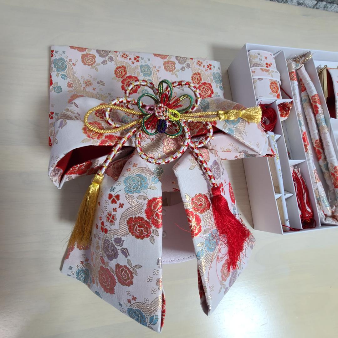 七五三帯 はこせこセット　7歳　ピンク系　8点セット