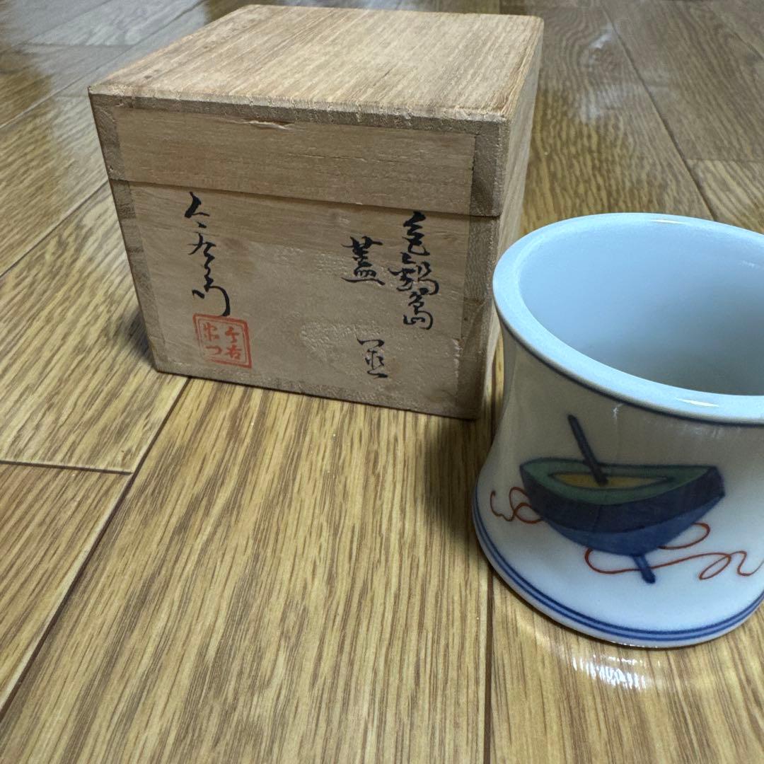 【骨董品】有田焼 今泉今右衛門造 色鍋島 蓋置（共箱）