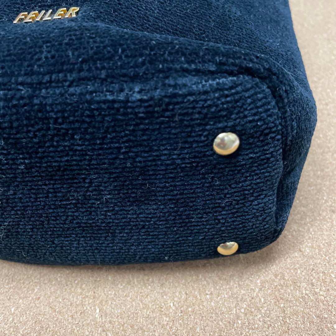 FEILER フェイラー　ユニ　巾着 バッグ　ブラック