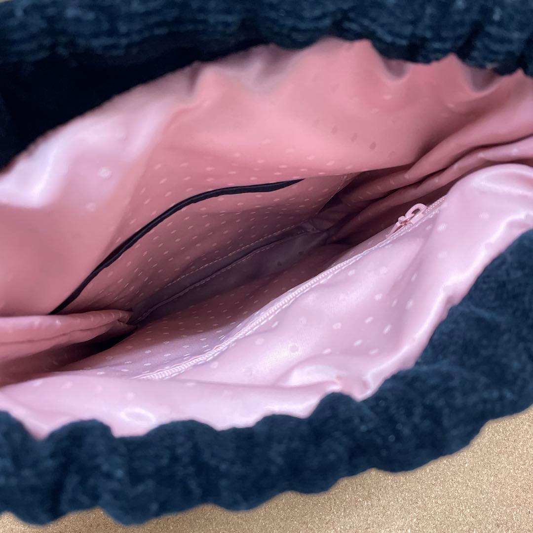 FEILER フェイラー　ユニ　巾着 バッグ　ブラック