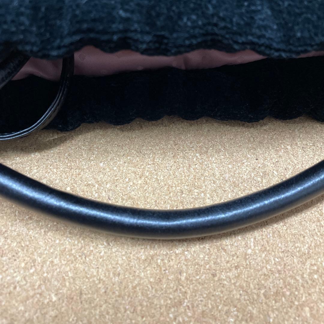 FEILER フェイラー　ユニ　巾着 バッグ　ブラック