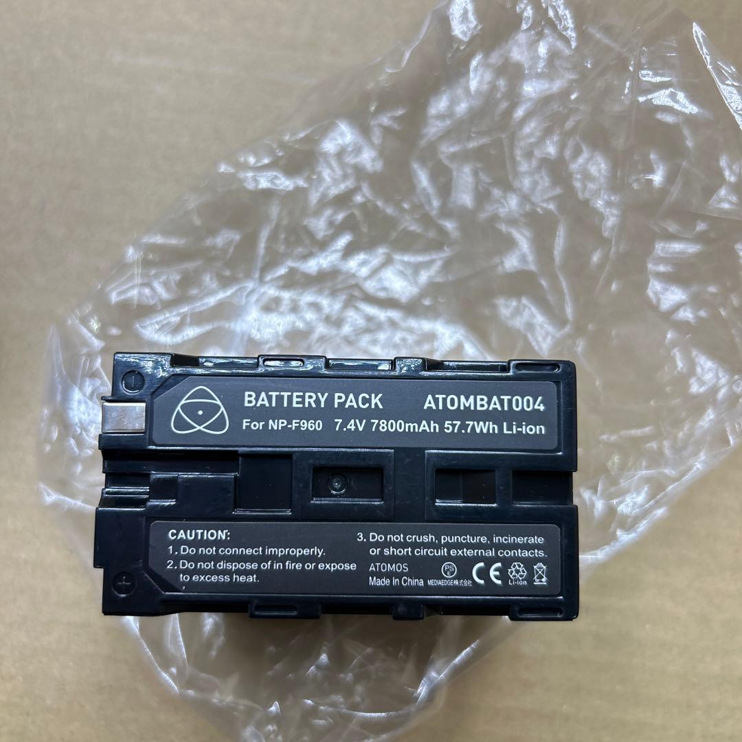 ATOMOS アトモス リチウムイオンバッテリー 7800mAh NP–F960