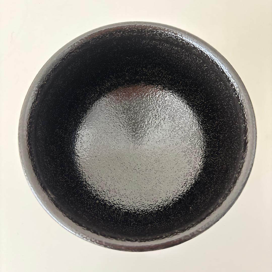 【新品未使用】抹茶茶碗　兎月窯　杉浦文泰作　瀬戸焼　御題『風』共箱　ウコン布　秋