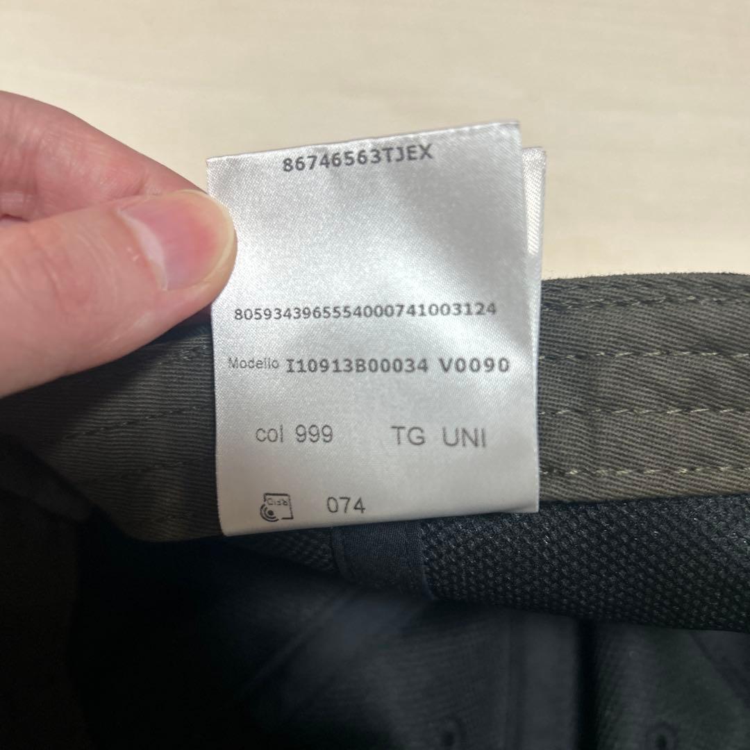 MONCLER コットン ベースボールキャップ ブラック