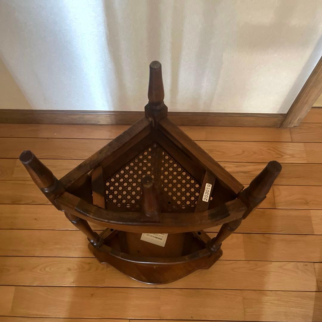 カリモクkarimoku コロニアル　コーナーテーブル コーナーラック 花台