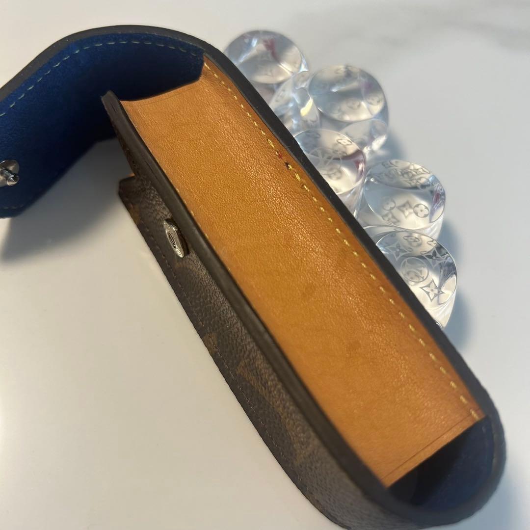 【ほぼ未使用/美品】Louis Vuitton レザーケース&モノグラム柄ダイス