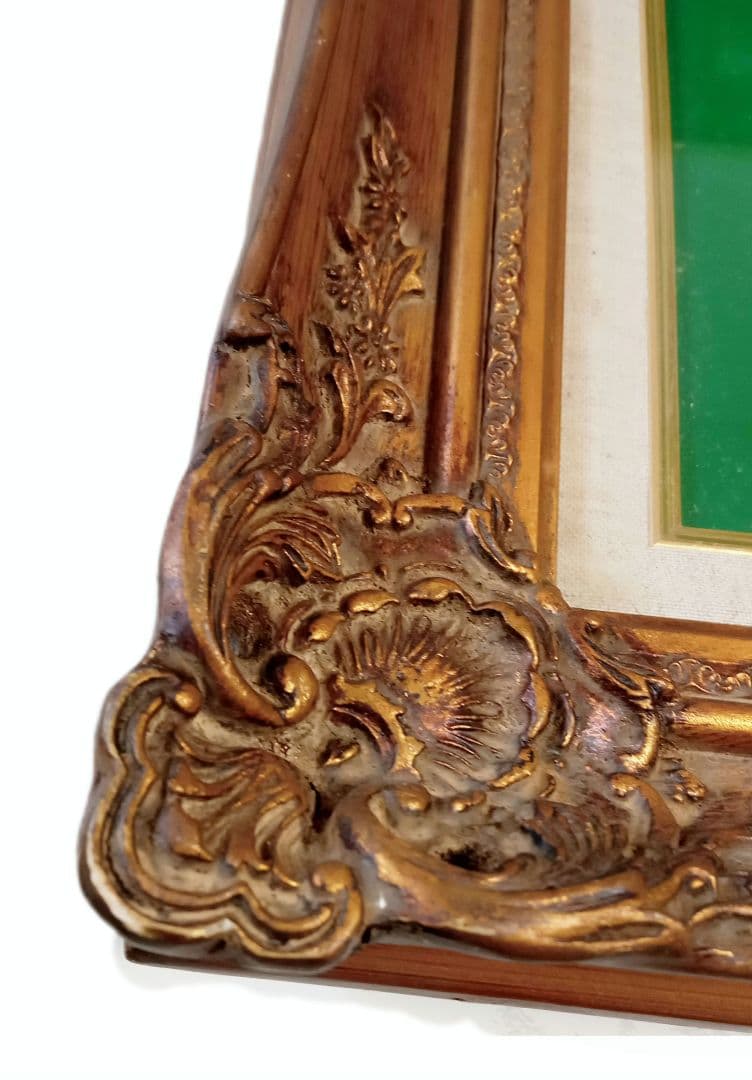 油彩画＆額縁【 F4 】ヴィンテージ アンティーク額縁