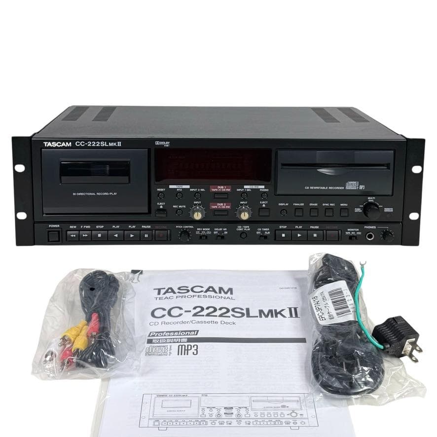 優良美品・TASCAM CDレコーダー/カセットデッキ CC-222SLMK2
