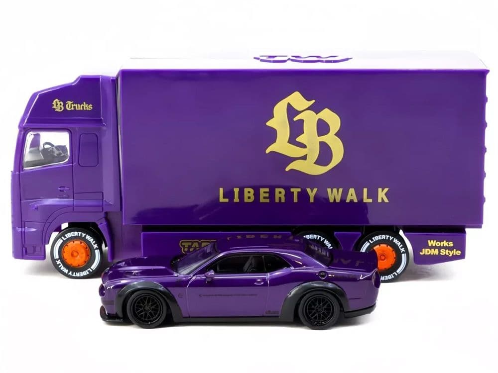 リバティウォーク ダッジチャレンジャーSRT ヘルキャットウィズトランスポーター