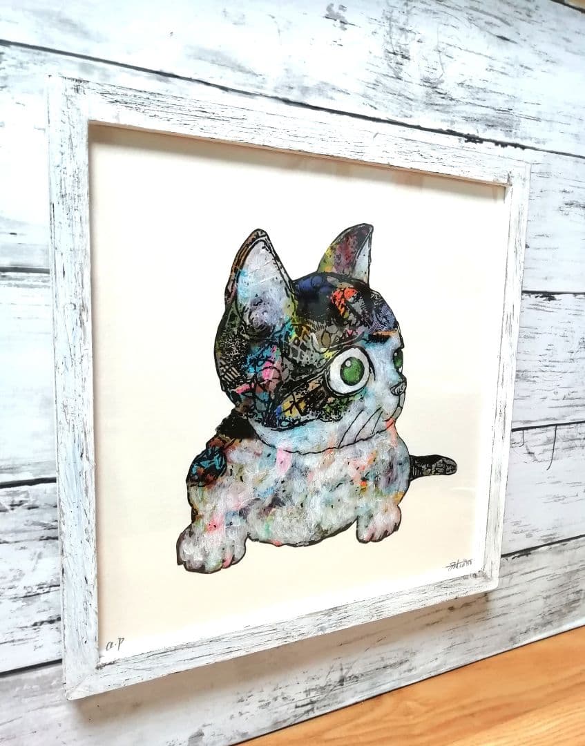 額縁ご確認ページ　title「てこてこニャンコ」