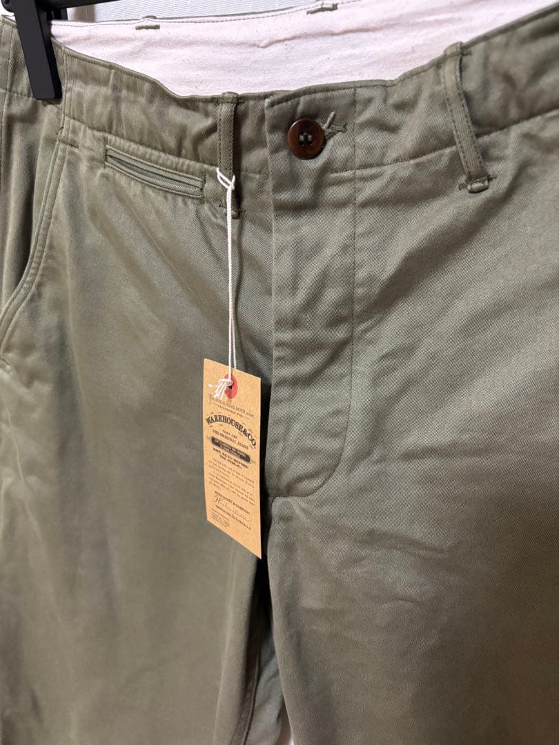 WAREHOUSE duck digger 1082 チノ W33 グリーン