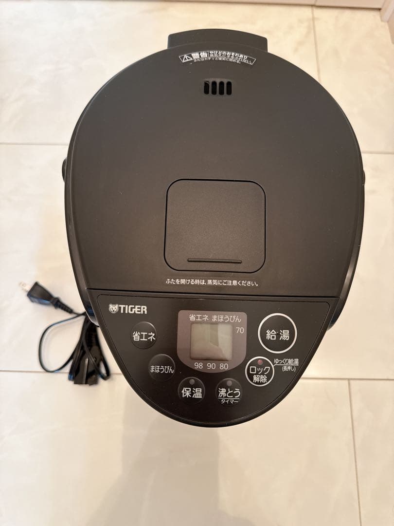 【極美品】タイガー PIQ-G220 電気ポット 2.2L クールブラック