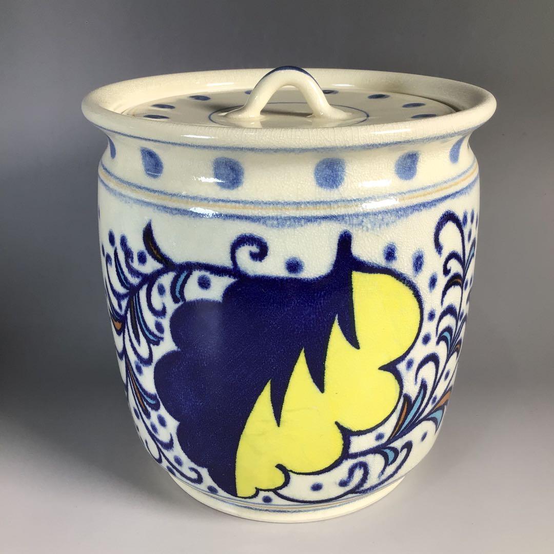 Ｍ９２１　オランダ皆具　『河合瑞豊造』『水指　建水　蓋置　杓立』　共箱　茶道具