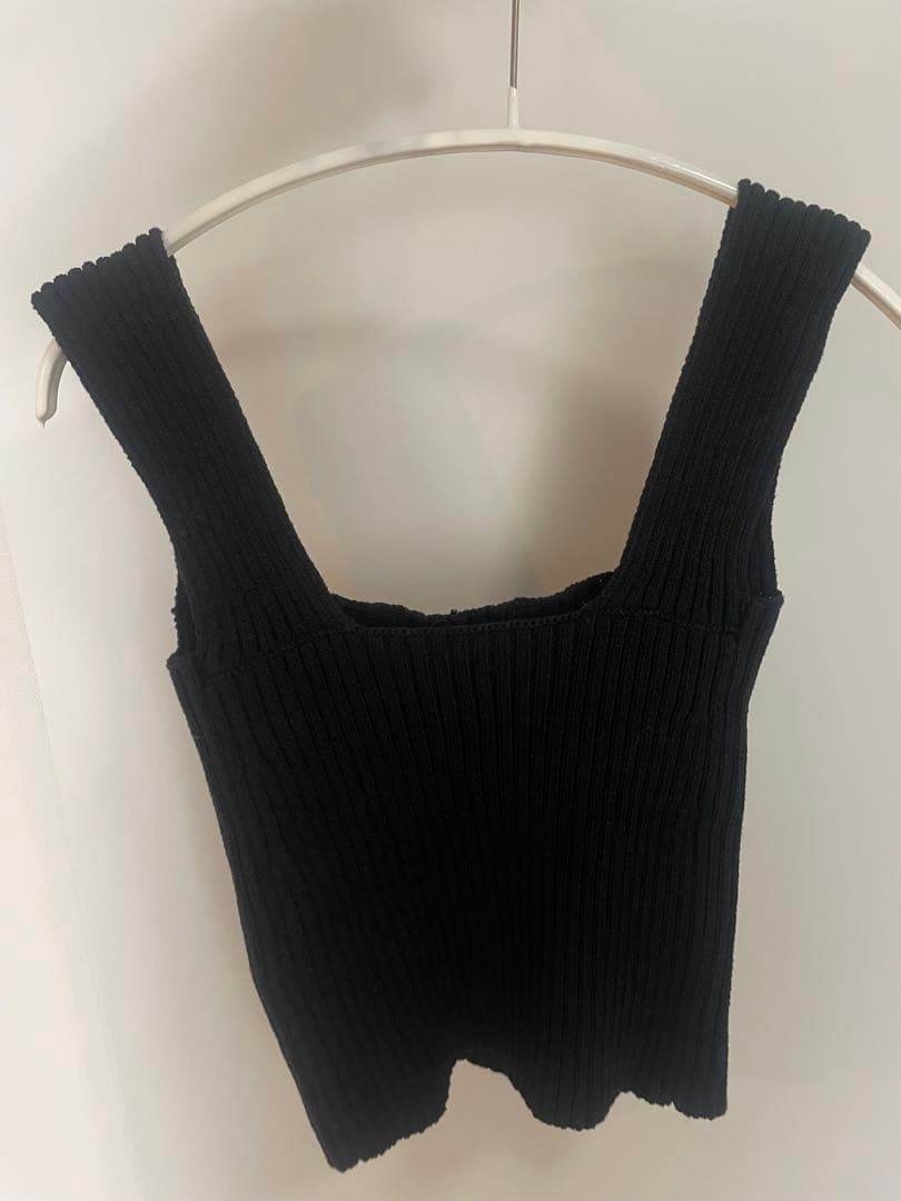 RIBB TOP / BLACK シシクイ　SHISHIKUI