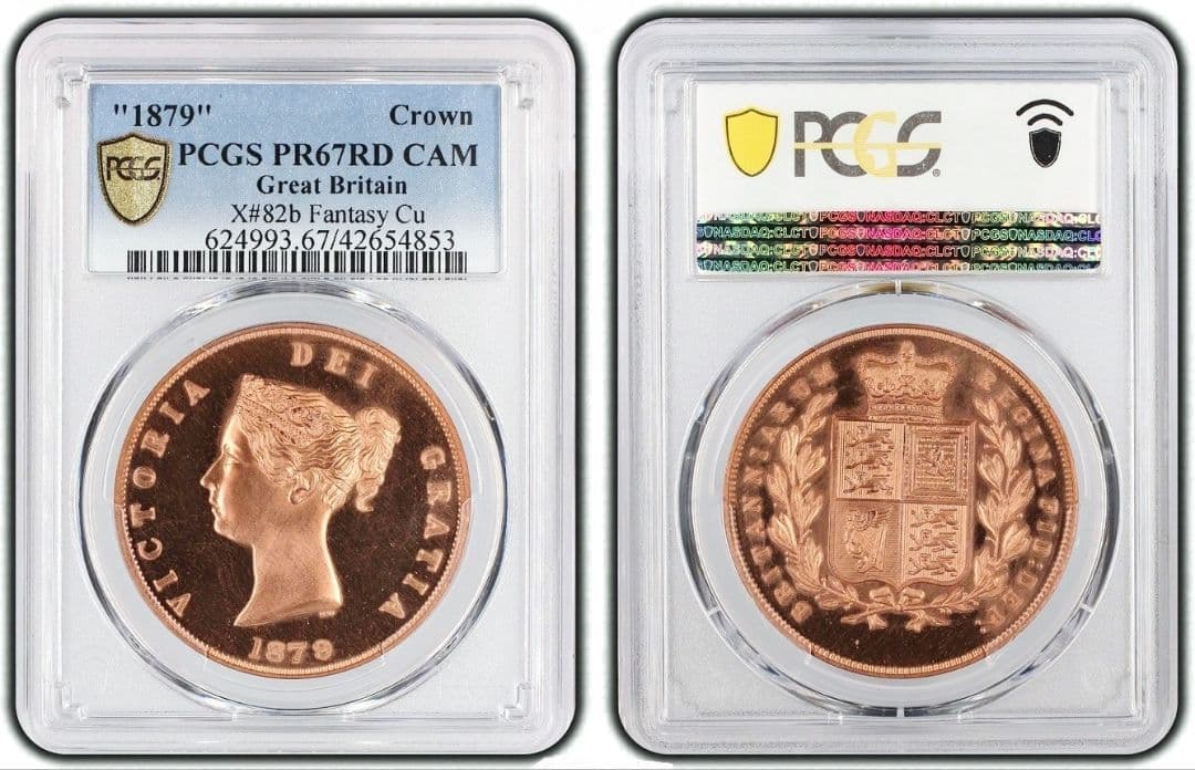 1879 イギリス ビクトリア シールド 赤銅貨 PCGS PR67RD CAM