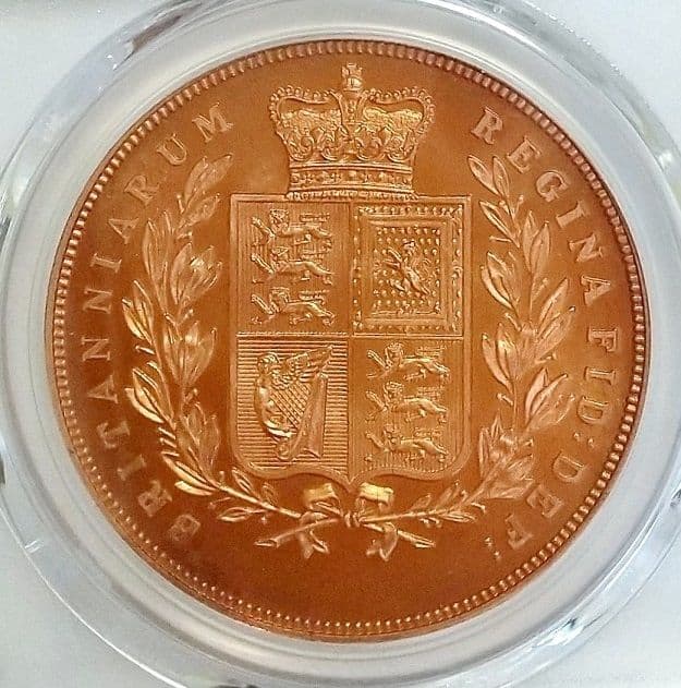 1879 イギリス ビクトリア シールド 赤銅貨 PCGS PR67RD CAM