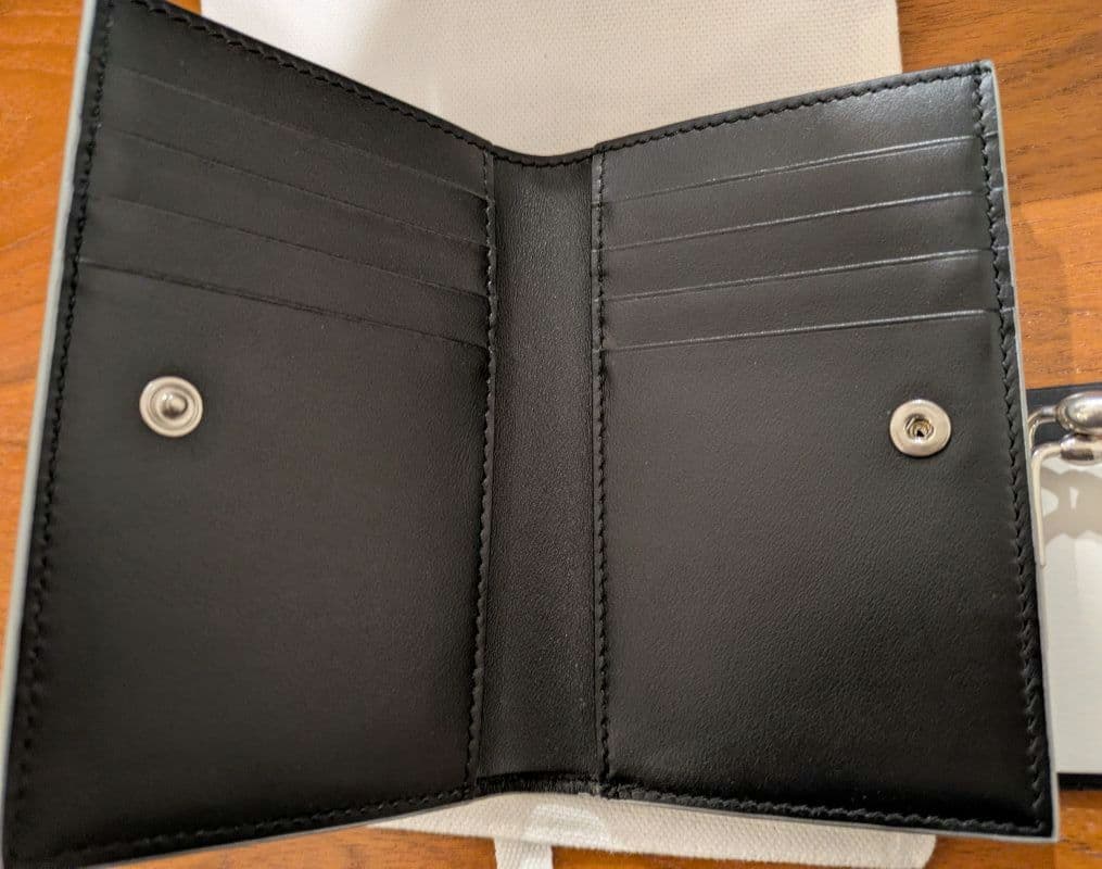 JIL SANDER ジルサンダー シルバー 二つ折り財布 保存袋付き