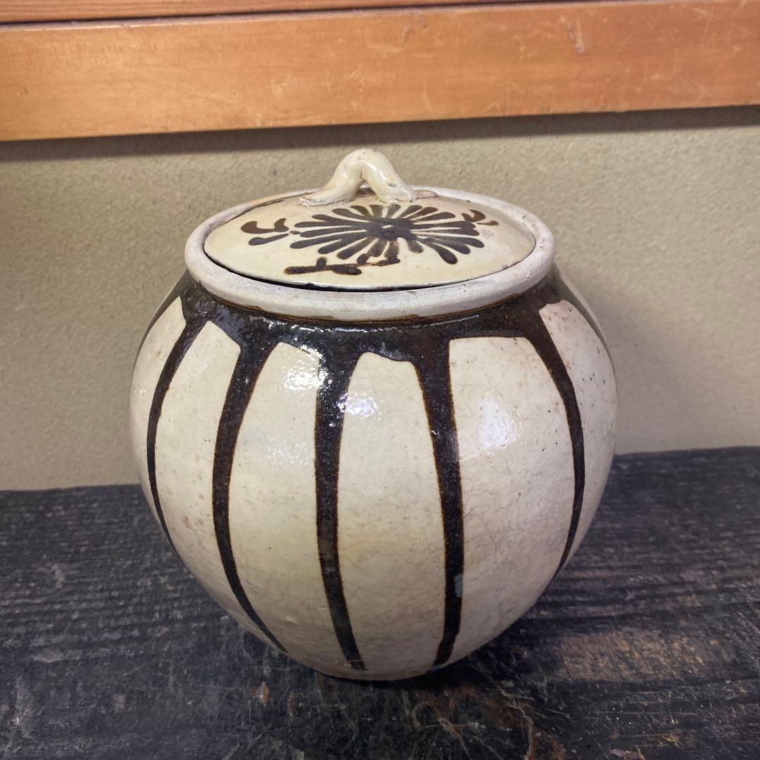 白丹波花文水指16cm19cm