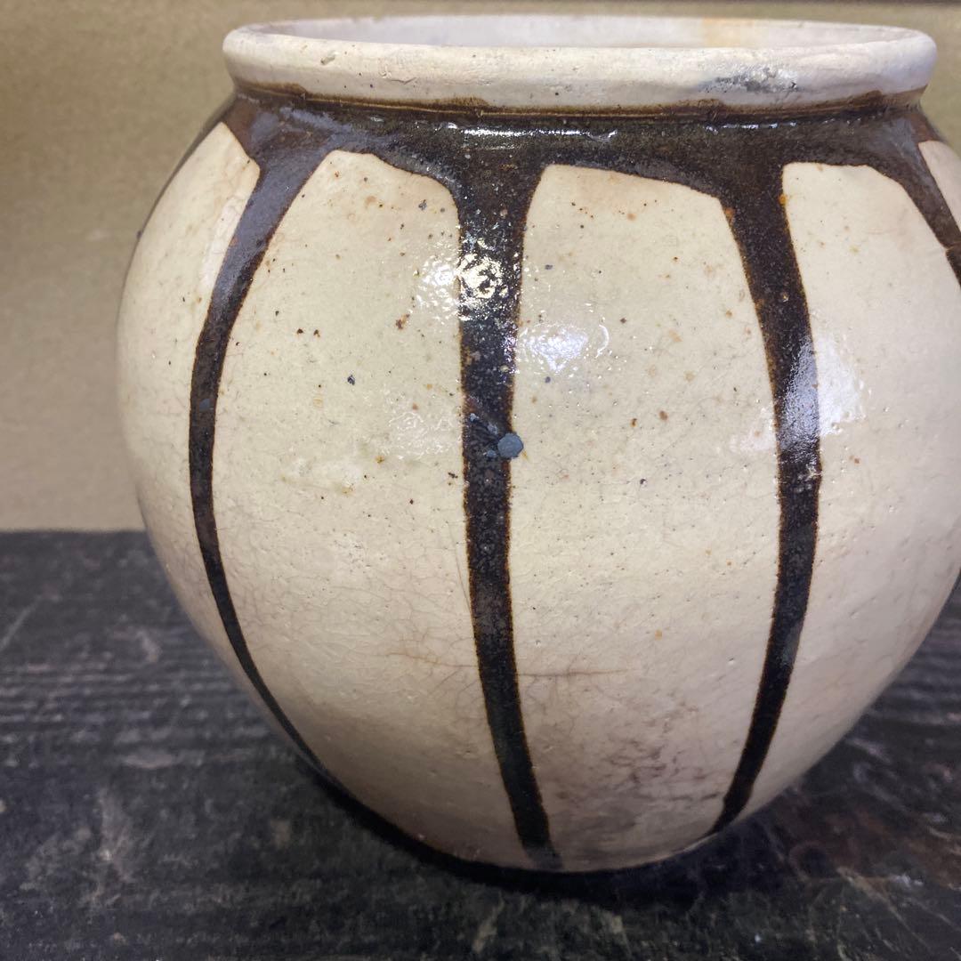 白丹波花文水指16cm19cm