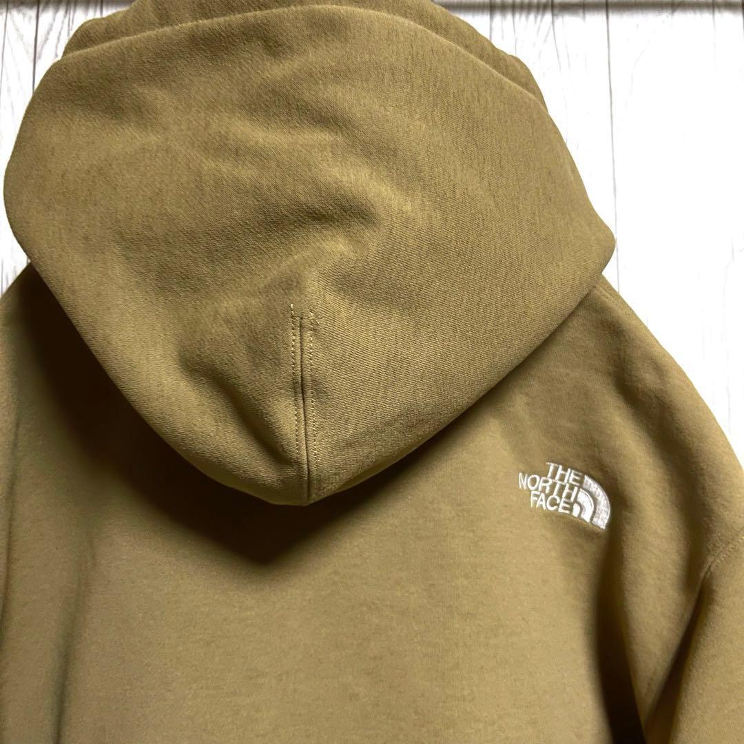 売切人気モデル◆ノースフェイル　スウェットパーカーMカーキ　スクエアロゴフーディ