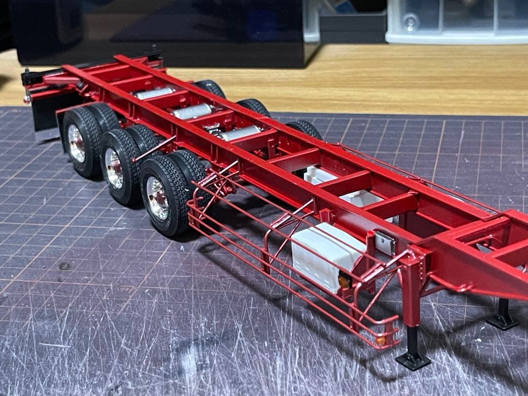 デコトラ‼️1/32 アオシマ製★3軸トレーラー★完成品★