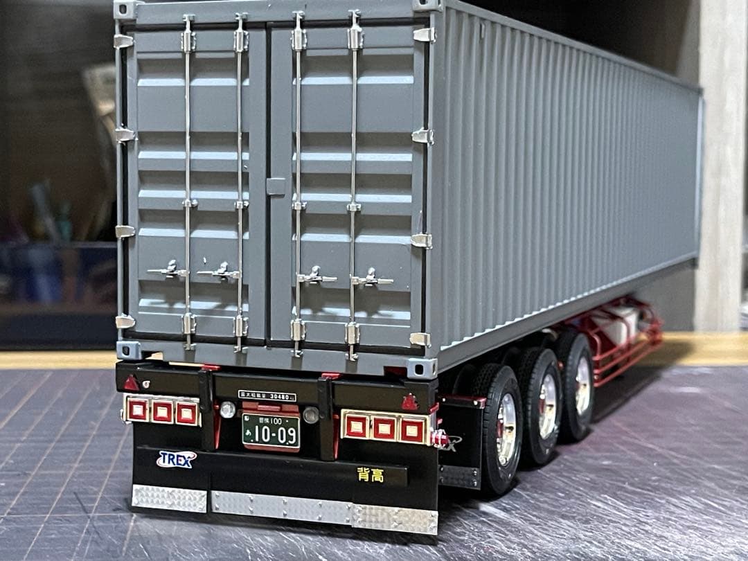デコトラ‼️1/32 アオシマ製★3軸トレーラー★完成品★