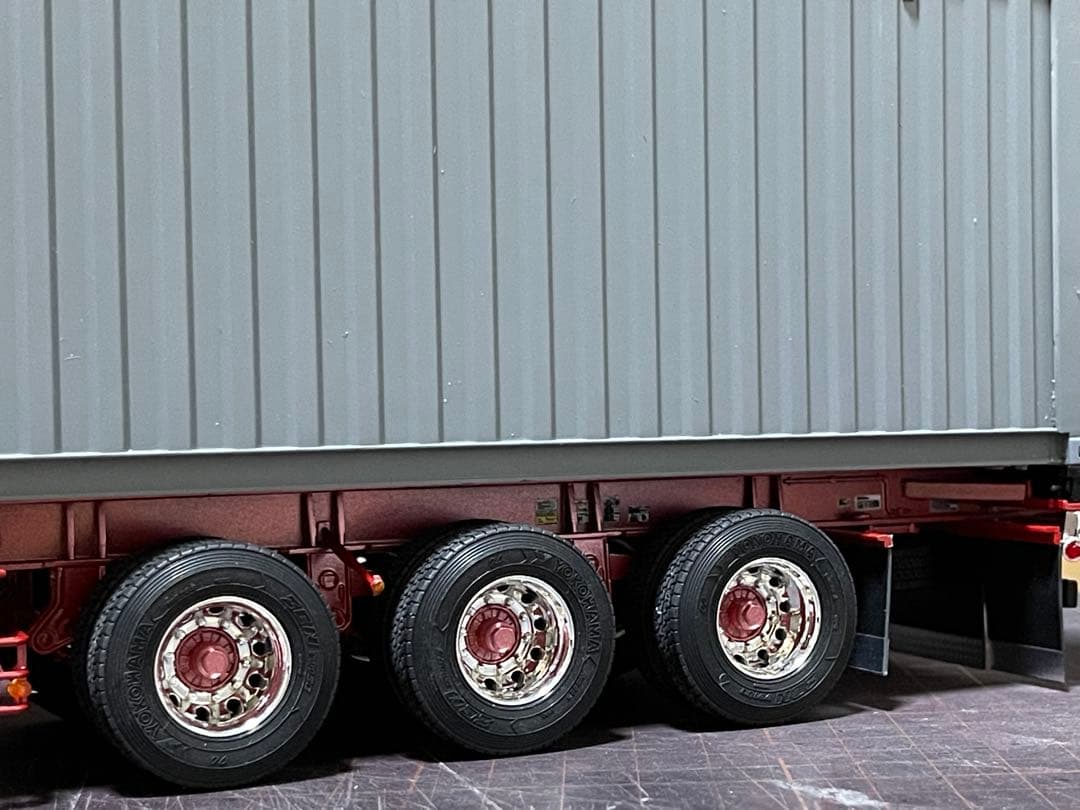 デコトラ‼️1/32 アオシマ製★3軸トレーラー★完成品★